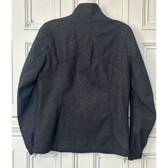 Eddie Bauer W's Size M Black Fleece Lined Softshell Full Zip Jacket Zip Pockets - Picture 5 of 16